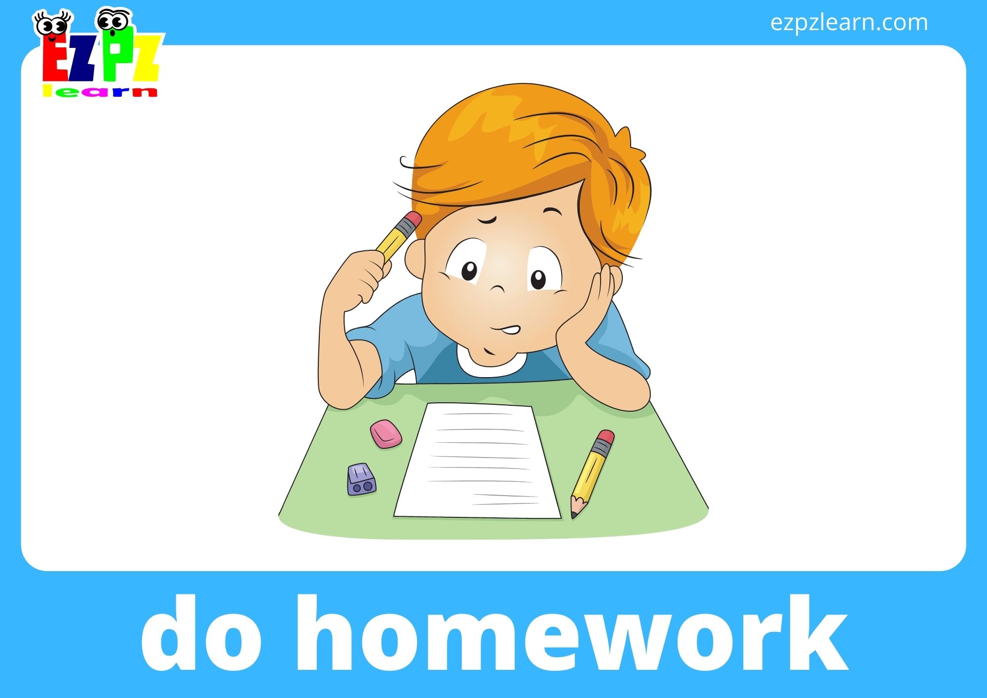 homework as verb